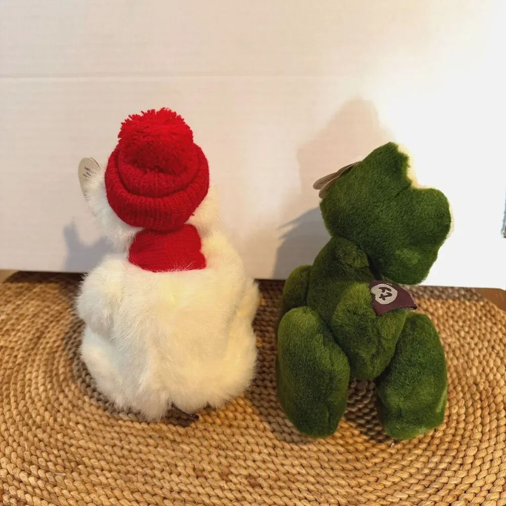 Ty Attic Treasures Prince Frog Peppermint Polar Bear Plush Lot Tags 1993
